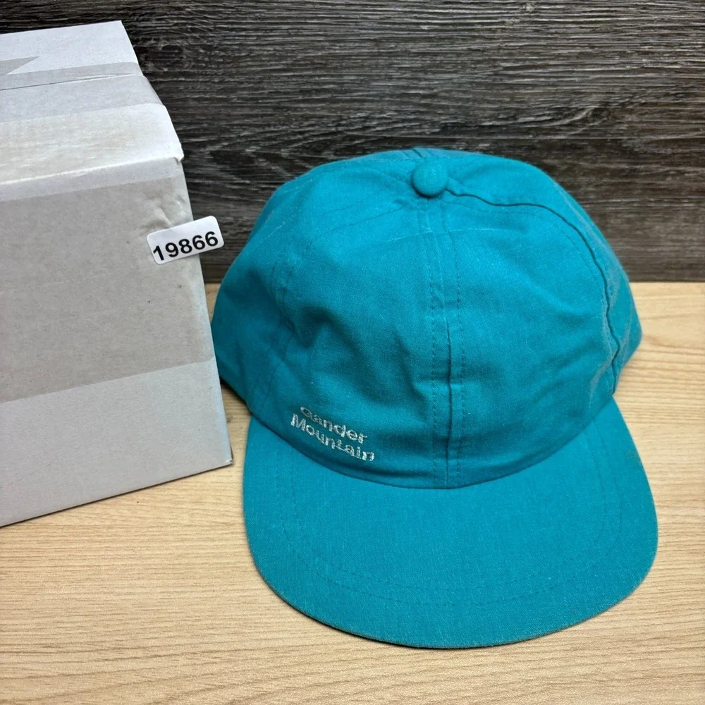 Vintage‎ Gander Mountain Hat Cap Snap Back Blue Outdoor Fishing Hunting 90s Teal
